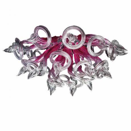 Потолочная подвесная люстра коллекция Medusa, 890092, хром,розовый,прозрачный Lightstar (Лайтстар)