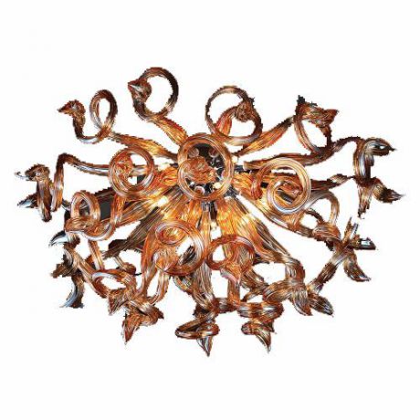 Потолочная подвесная люстра коллекция Medusa, 890093, хром/янтарь Lightstar (Лайтстар)