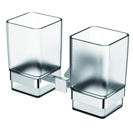 Держатель для стаканов двойной, KH-1235, стекло/хром Kaiser (Кайзер)