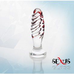 Анальная  Втулка - Спираль Sexus Glass 12 см.