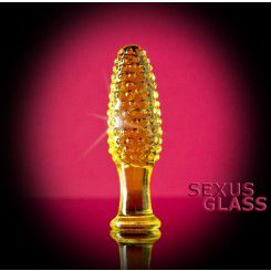 Анальный Массажер Sexus Glass желтый - 12 см
