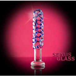 Фаллоимитатор Sexus Glass спиралевидный - 16 см