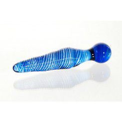 Фаллоимитатор Sexus Glass синий - 17 см