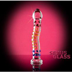 Фаллоимитатор Sexus Glass изогнутый - 18 см