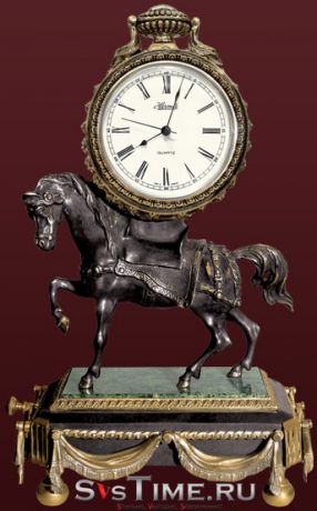 Vel "Часы ""Лошадь"" со шкатулкой из бронзы Vel 03-12-02-01701"