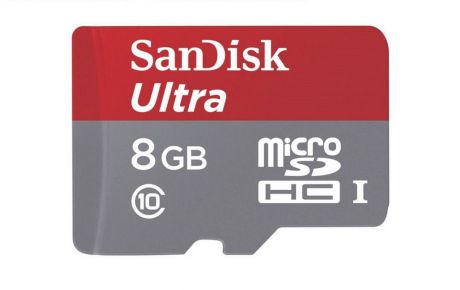 SanDisk microSDHC 8Gb Class10 Ultra UHS-I 320x (SDSDQUAN-008G-G4A) + адаптер