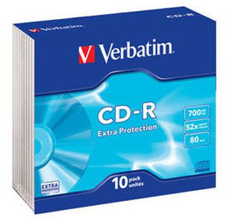 Verbatim 10 дисков 700Мб 48/52x DL Slim (43415)
