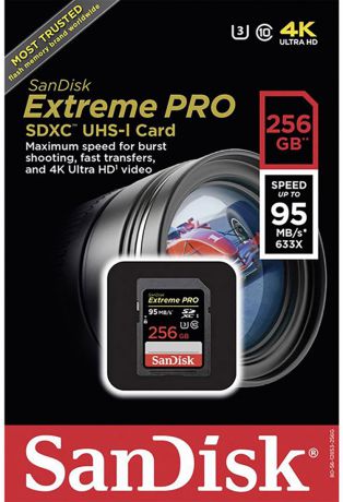 SanDisk SDXC Extreme Pro 256GB 95MB/s