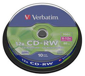 Verbatim 10 дисков 700Мб 8x-12x Cake (43480)