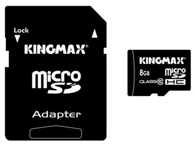 KINGMAX Micro SDHC 8Гб Class10 + адаптер
