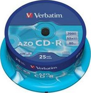 Verbatim 25 дисков 700Мб 48/52х CRISTAL AZO cake (43352)