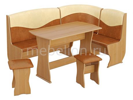 Мебель Трия Уголок кухонный Уют-2 Люкс ольха/бук/коричневый