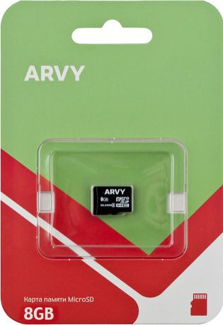 Arvy MicroSDHC Class 4 без адаптера T Black