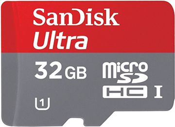 SanDisk MicroSDHC 32GB Class 10 с адаптером