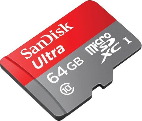 SanDisk MicroSDHC Android Ultra 64Gb Class 10 с адаптером
