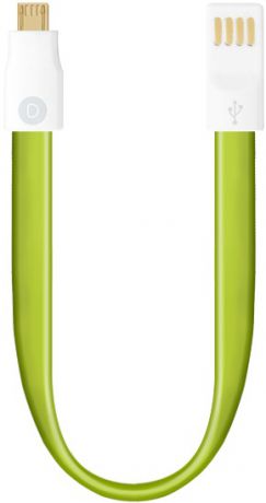 Deppa USB-microUSB магнитный 0.23м плоский Green