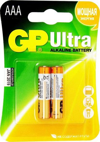 Аккумуляторы Батарея AAA GP 24A-CP2 Ultra (BL2)
