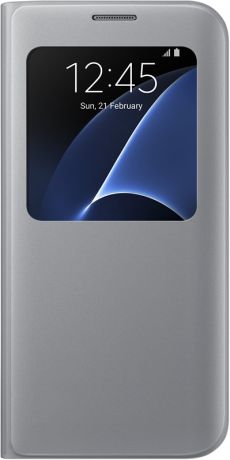 Samsung S View Cover для Galaxy S7 Edge Silver EF-CG935P