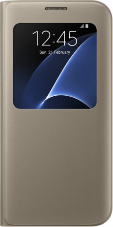 Samsung S View Cover для Galaxy S7 Edge Gold EF-CG935P