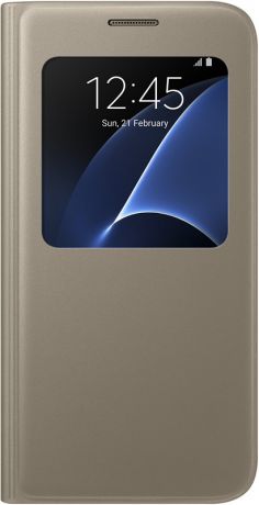 Samsung S View Cover для Galaxy S7 Gold EF-CG930P