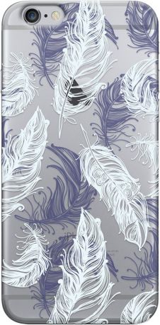 Deppa Art case для iPhone 6/6S Boho-Перья прозрачный