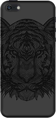 Deppa Art case для iPhone 5/5S/SE Black-Тигр