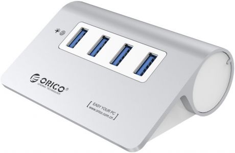 Orico M3H4 - концентратор USB 3.0 (Silver)
