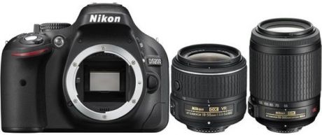 Фотоаппарат Nikon D5200 Kit (D5200 Body Black + 18-55 VR II Black + 55-200 VR II Black)