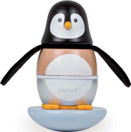 Janod Пингвинчик (J08127) - игрушка-пирамидка (Beige)
