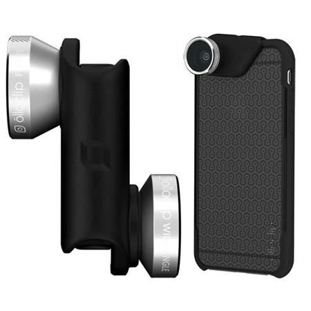 Объектив Olloclip 4-in-1 Lens OC-0000113-EU (Silver Lens/Black Clip) + чехол OlloCase for iPhone 6 Plus (Matte Smoke/Black)