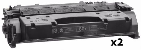 HP 80X Dual Pack (CF280XF) - 2 картриджа для принтеров HP LaserJet Pro 400 M401/M425 (Black)