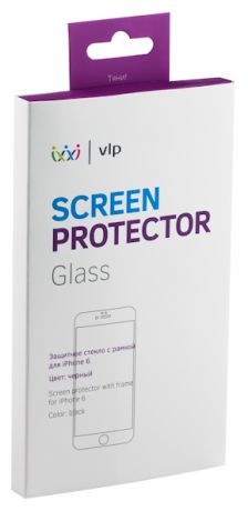 VLP - олеофобное защитное стекло с черной рамкой для iPhone 6