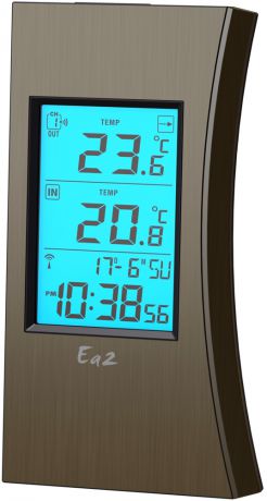 Ea2 ED601 - термометр с часами (Brown)