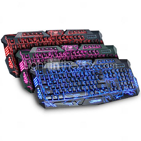 Игровая клавиатура USB Проводная, 114-клавишная со светодиодной програмируемой подсветкой DuShiFangYuan