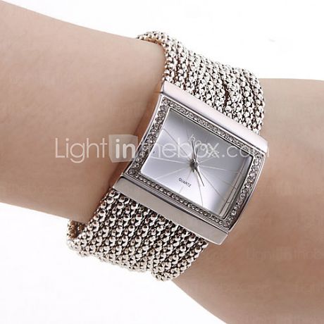 Женские стильные Часы, серебряный браслет