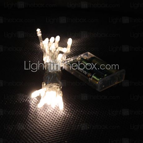 Рождественская гирлянда, два режима, теплый белый свет, 3M 30-LED (3xAA)