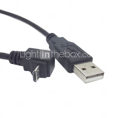 U2-205 Угловой 90 градусов Micro USB кабель для переводя данных для Samsung i9500 I9300 N7100