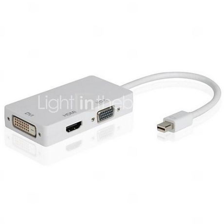 mini DP Displayport Thunderbolt для DVI VGA адаптер HDMI 3 in1 для Apple MacBook Air Pro iMac
