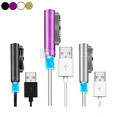 Светодиодный индикатор алюминия магнитное кабель для зарядки USB зарядное устройство Sony Xperia Z1 Z2 Z3 (ассорти цветов)