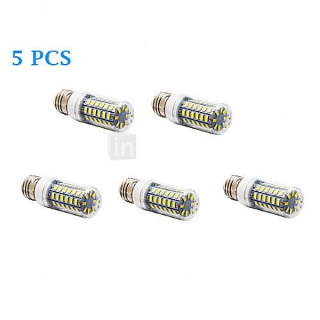 5 шт. E26/E27 12W 56 SMD 5730 1200 LM Тёплый белый / Холодный белый T LED лампы типа Корн AC 220-240 V