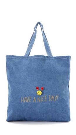 Zhuu Объемная сумка с короткими ручками и надписью «Have a Nice Day»
