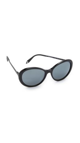 Victoria Beckham Солнцезащитные очки в тонкой овальной оправе