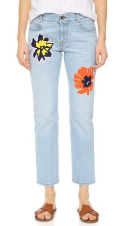 Stella McCartney Джинсы Tomboy с цветочной вышивкой