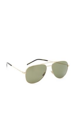 Saint Laurent Крупные солнцезащитные очки Classic 11 с линзами из минерального стекла