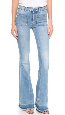 Stella McCartney Расклешенные джинсы с накладными карманами в стиле 1970-х гг.