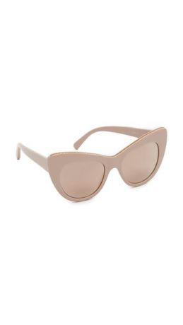 Stella McCartney Зеркальные солнцезащитные очки «кошачий глаз» с цепочкой