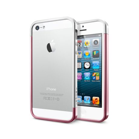 Чехол для iPhone 5/5S/SE SGP Linear Metal Slim (Metal Pink)