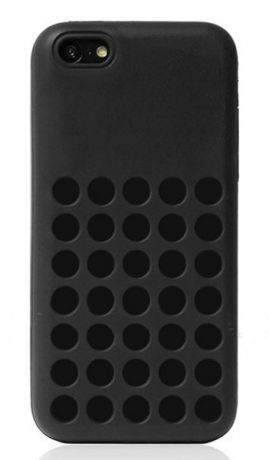 Чехол Silikon для iPhone 5C Case (Black Clear)