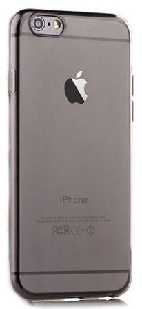 Чехол силиконовый для Apple iPhone 6/6S (Темно-прозрачный)