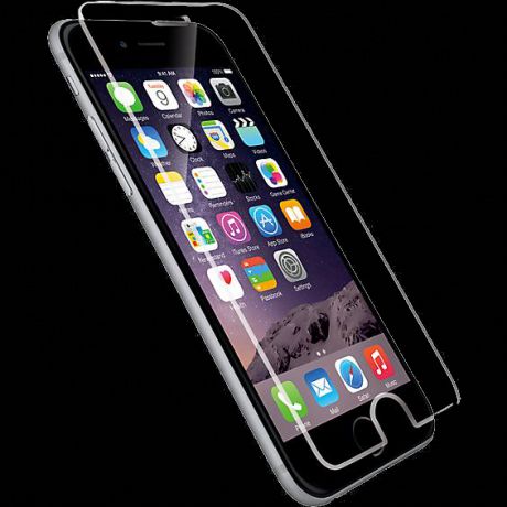 Стекло для iPhone 6/6S iSlim Glass (с белой рамкой)